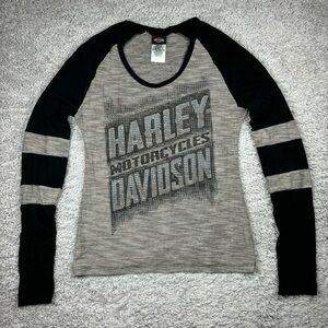 Harley Davidson Shirt Womens Extra Small Long Sleeve Crewneck Motorcycle Riding